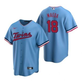 Men's Kenta Maeda Minnesota Twins Cool Base Jersey Light Blue