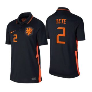 Men's Kenny Tete Netherlands National Black Away Jersey
