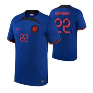 Men's Denzel Dumfries Netherlands National Team Blue Away 2022-23 Jersey