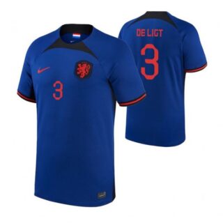 Men's Matthijs De Ligt Netherlands National Team Blue Away 2022-23 Jersey