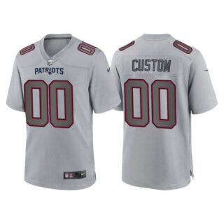 Women's New England Patriots Custom Gray Atmosphere Fashion Stitched Jersey