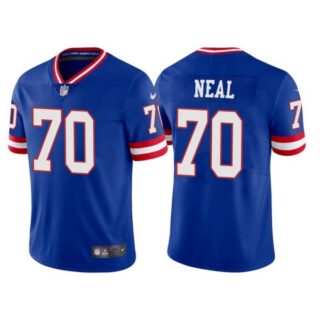 Men's New York Giants Evan Neal Royal Classic Vapor Limited Stitched Jersey