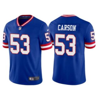Men's New York Giants Harry Carson Royal Classic Vapor Limited Stitched Jersey