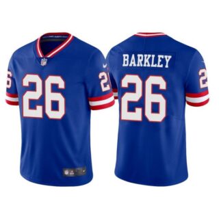 Men's New York Giants Saquon Barkley Royal Classic Vapor Limited Stitched Jersey