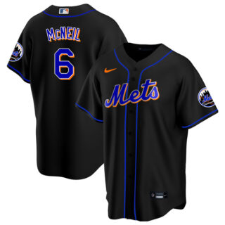 Youth New York Mets Jeff McNeil Black Throwback Jersey - Stitched