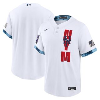 Youth New York Mets 2021 MLB All-Star White Jersey Worn In-Game - Stitched