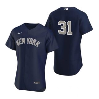 Men's Aaron Hicks New York Yankees Flex Base Jersey Navy