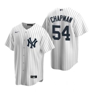 Men's Aroldis Chapman New York Yankees Cool Base Jersey White