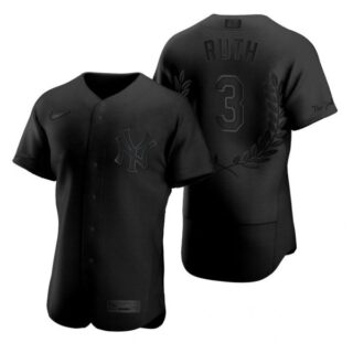 Men's Babe Ruth New York Yankees Flex Base Jersey Black Award