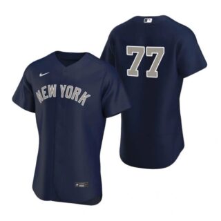 Men's Clint Frazier New York Yankees Flex Base Jersey Navy