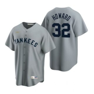 Men's Elston Howard New York Yankees Cool Base Jersey Gray Cooperstown