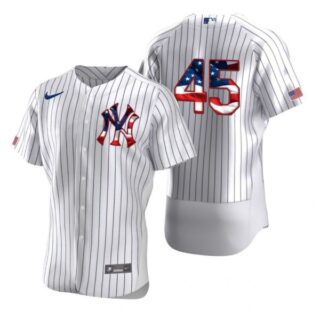 Men's Gerrit Cole New York Yankees Flex Base Jersey White Stars