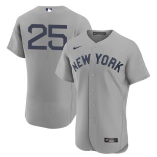Men's - Flex Base New York Yankees #25 Gleyber Torres Field of Dreams Throwback Jersey Stitched