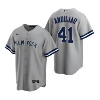 Men's Miguel Andujar New York Yankees Cool Base Jersey Gray