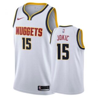 Men's Nikola Joki? Denver Nuggets Basketball Jersey White