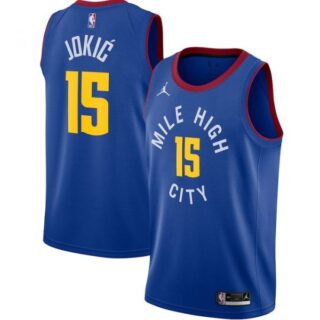 Men's Nikola Joki? Denver Nuggets Basketball Jersey Blue