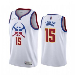Men's Nikola Joki? Denver Nuggets Basketball Jersey White