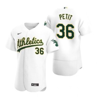 Men's #36 Yusmeiro Petit Oakland Athletics Flex Base Jersey White
