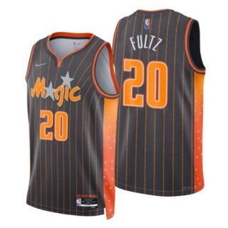 Men's Markelle Fultz Orlando Magic City Anthracite 75th Anniversary Diamond Jersey Stitched