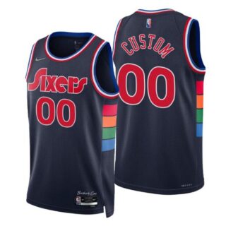 Men's Custom Philadelphia 76ers 75th Anniversary Diamond Jersey