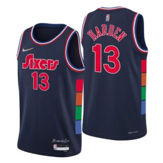 Men's Philadelphia 76ers James Harden 2022 Diamond Jersey 75th Anniversary -