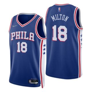 Men's Shake Milton Philadelphia 76ers 75th Anniversary Diamond Jersey