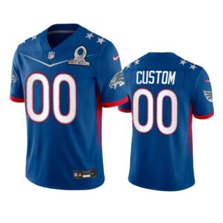 Men's Custom Philadelphia Eagles 2022 NFC Pro Bowl Stitched Jersey Royal