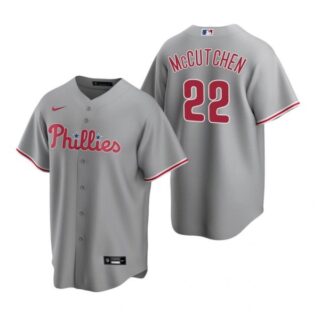 Men's #22 Andrew Mccutchen Philadelphia Phillies Cool Base Jersey Gray