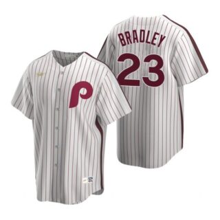Men's #23 Archie Bradley Philadelphia Phillies Cool Base Jersey White Cooperstown