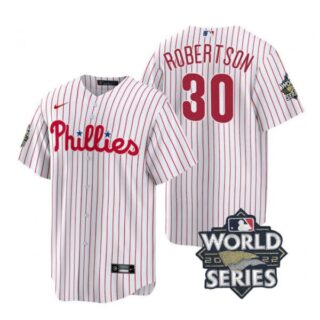 Youth Philadelphia Phillies David Robertson 2022 World Series White Stitched Jersey