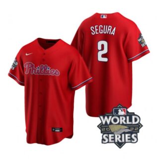 Youth Philadelphia Phillies Jean Segura 2022 World Series Red Stitched Jersey