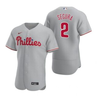 Men's #2 Jean Segura Philadelphia Phillies Flex Base Jersey Gray