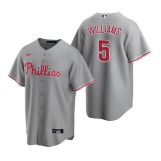 Men's #5 Nick Williams Philadelphia Phillies Cool Base Jersey Gray