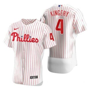 Men's #4 Scott Kingery Philadelphia Phillies Flex Base Jersey White