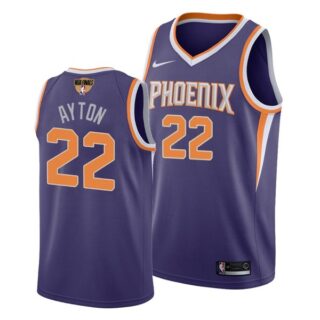 Men's #22 Deandre Ayton Phoenix Suns 2021 NBA Finals Jersey Purple Icon Editon
