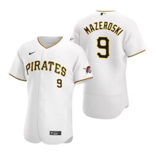 Men's #9 Bill Mazeroski Pittsburgh Pirates Flex Base Jersey White