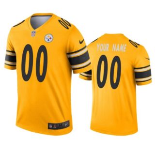 Men's Custom Pittsburgh Steelers Vapor Limited Jersey Stitched Yellow
