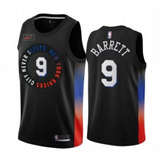Men's RJ Barrett New York Knicks Basketball Jersey Black