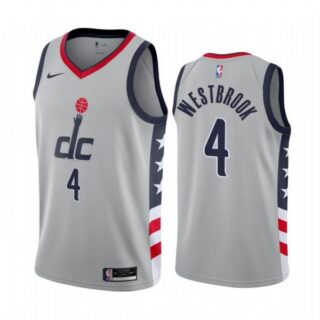 Men's Russell Westbrook Washington Wizards Basketball Jersey Gray