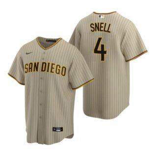 Men's #4 Blake Snell San Diego Padres Cool Base Jersey Sand Brown