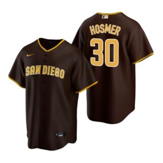 Men's #30 Eric Hosmer San Diego Padres Cool Base Jersey Brown