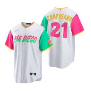 Youth San Diego Padres Luis Campusano White City Connect Stitched Jersey