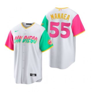 Men's Cool Base San Diego Padres Sean Manaea White City Connect Stitched Jersey