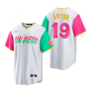 Men's Cool Base San Diego Padres Tony Gwynn White City Connect Stitched Jersey
