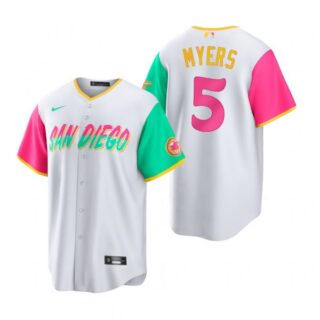 Men's Cool Base San Diego Padres Wil Myers White City Connect Stitched Jersey