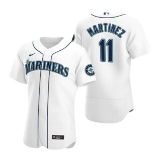Men's Edgar Martinez Seattle Mariners Flex Base Jersey White White