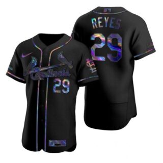 Men's Alex Reyes St. Louis Cardinals Flex Base Jersey Black Holographic Black Holographic
