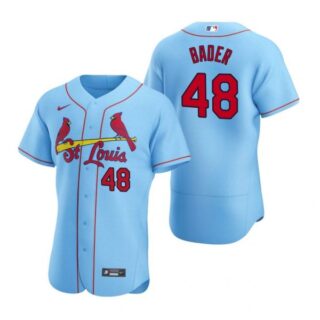 Men's Harrison Bader St. Louis Cardinals Flex Base Jersey White Golden Light Blue