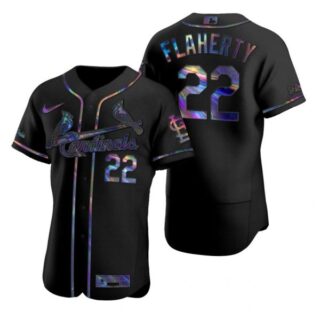 Men's Jack Flaherty St. Louis Cardinals Flex Base Jersey White Stars Black Holographic