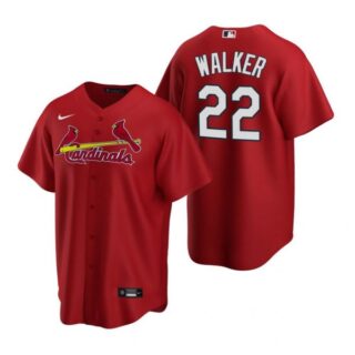 Men's Jordan Walker St. Louis Cardinals Cool Base Jersey Gray Red